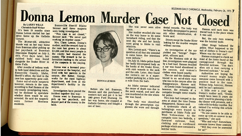 article "Donna Lemon Murder Case Not Closed"