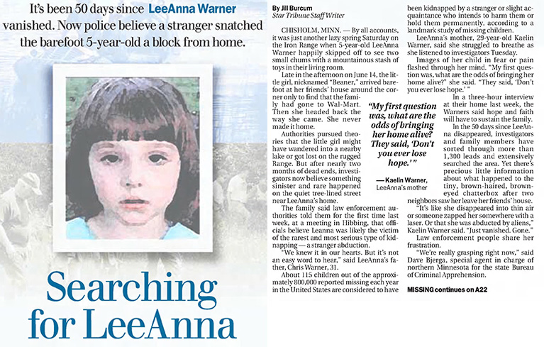 Searching for LeeAnna article