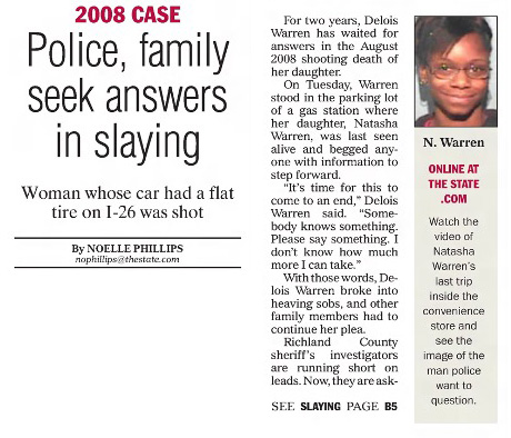 The State article "Police, family seek answers in slaying"