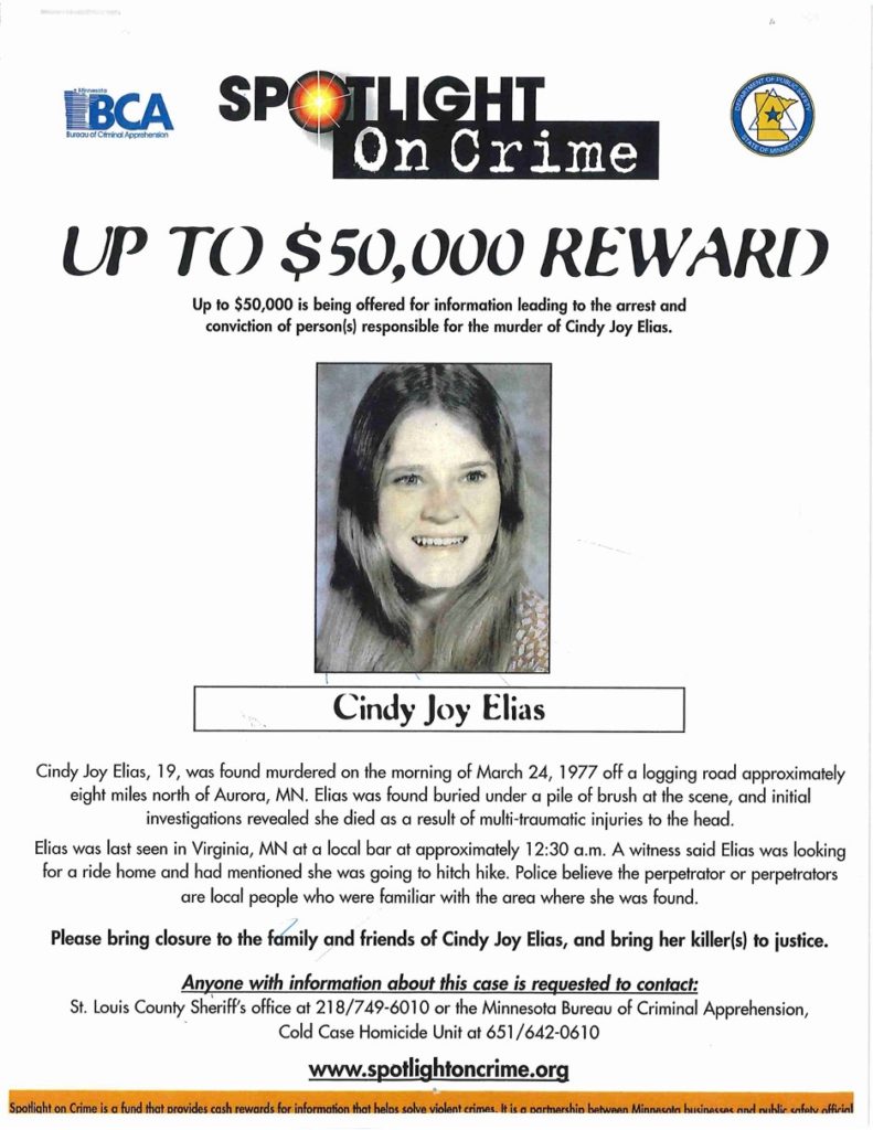 Spotlight on Crime - Cindy Elias Up to $50,000 reward