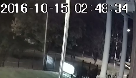 surveillance footage of a car