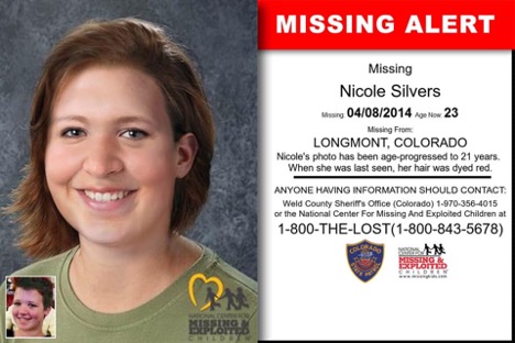 Nicole Silvers missing alert