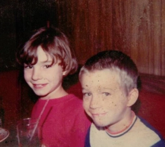 Michael Harvey and Big Sister Frankie as children.
