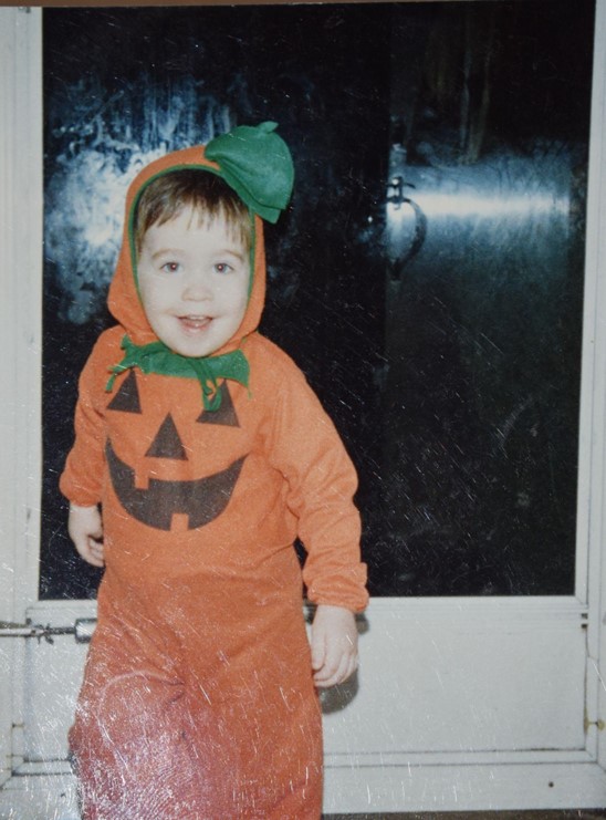 Two year old Brian in costume.