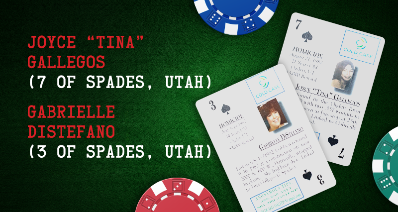 Joyce “Tina” Gallegos & Gabrielle DiStefano (7 & 3 of Spades, Utah)