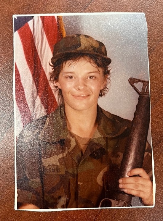 A military photo of Donna.
