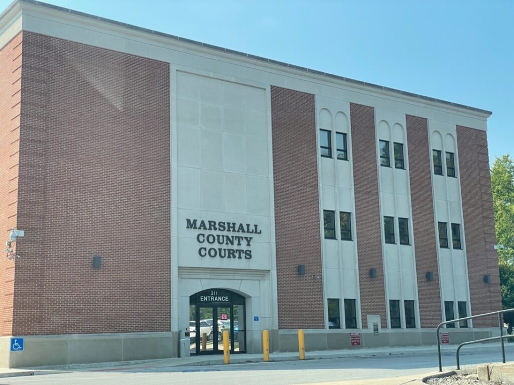 The Marshall County Courthouse where we did multiple records request that resulted in information about suspects in Darlene’s murder