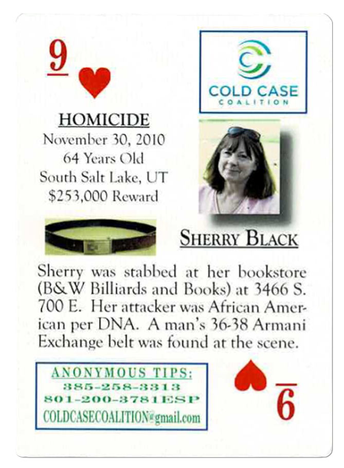 Sherry Black Playing Card