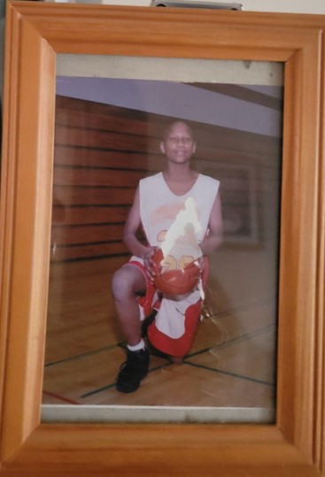 An undated basketball photo of Gregory.