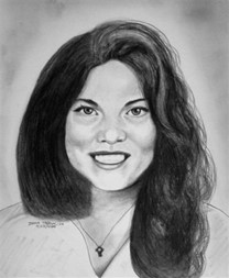 A drawing of Darlene age-progressed to 47 years old, by Diana Trepkov.