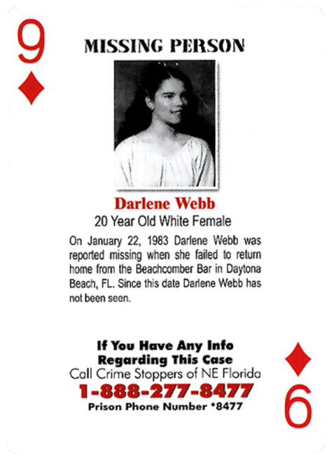 Darlene “Dee Dee” Webb - 9 of Diamonds, Florida - The Deck