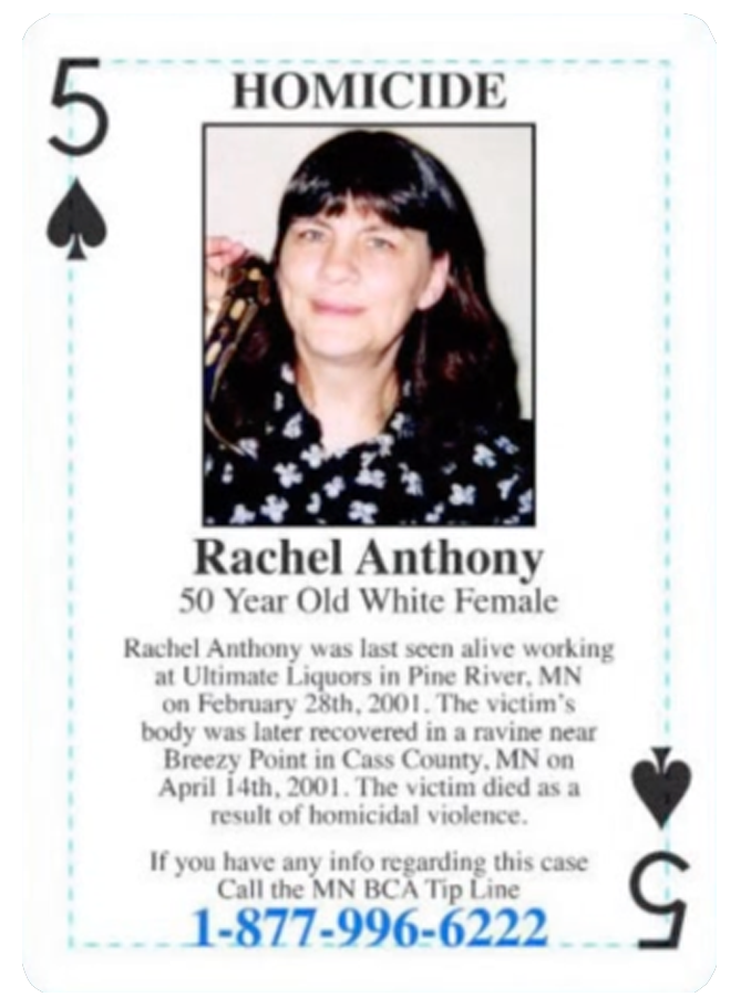 Rachel Anthony - 5 of Spades - Minnesota