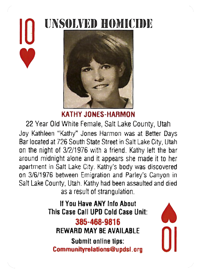 Kathy Jones-Harmon unsolved card - 10 of hearts