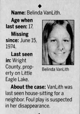 A missing person’s flier for Belinda.