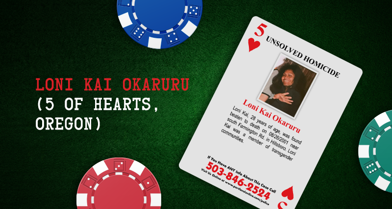 Loni Kai Okaruru – 5 of Hearts, Oregon