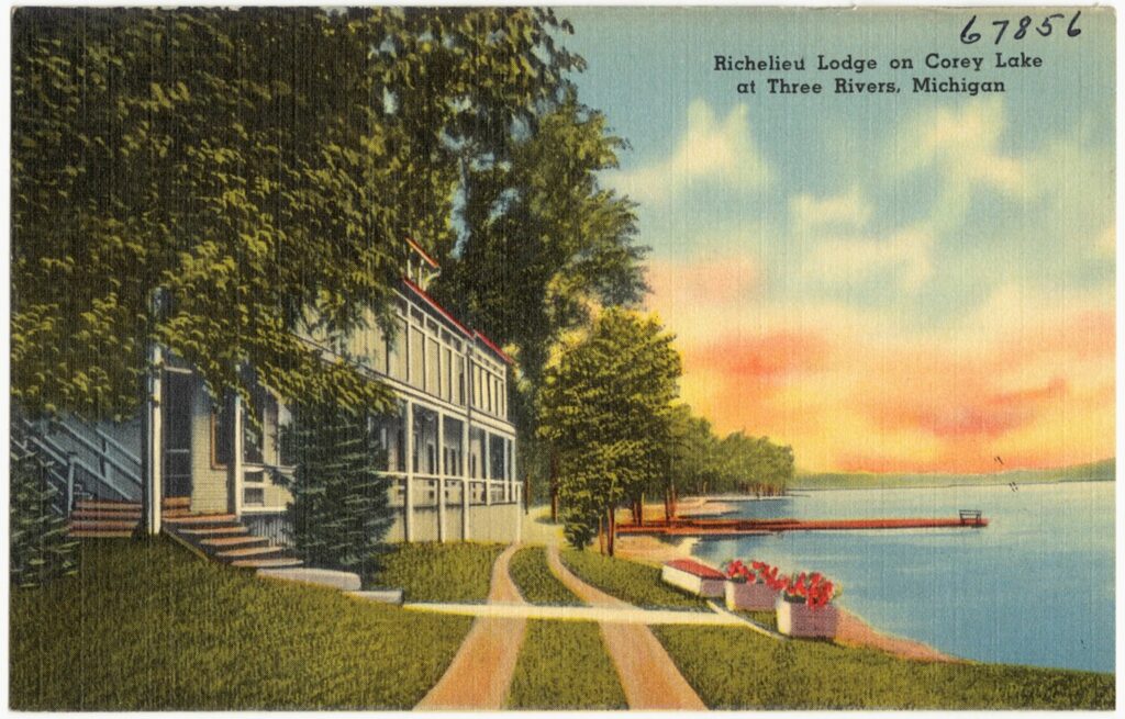 A Richieu Lodge postcard, where the Haradine’s had their family lodge.