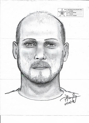 Brenda’s sketch completed in 2009 of the men from their childhood encounters at the park in Greenacres.