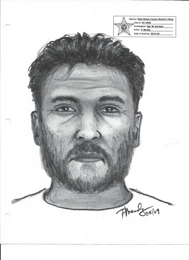 Jennifer’s sketch completed in 2009 of the men from their childhood encounters at the park in Greenacres.