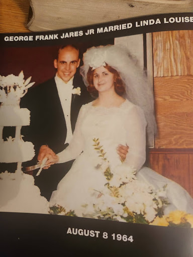 George and Linda Jares at their wedding in 1964.
