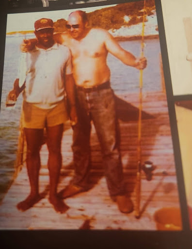 George fishing on vacation.