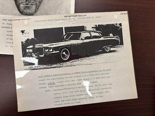 A photo of a 1970-1973 Cadillac Brougham, similar to the one police think a suspect got into, with a second suspect driving, after robbing and shooting Craig Sutton at an AM/PM gas station in Orange, Connecticut, in September 1985. Special thanks to East Windsor PD.