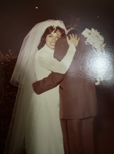 A photo of Blanca on her wedding day.