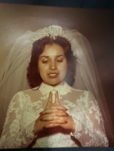 A photo of Blanca on her wedding day.