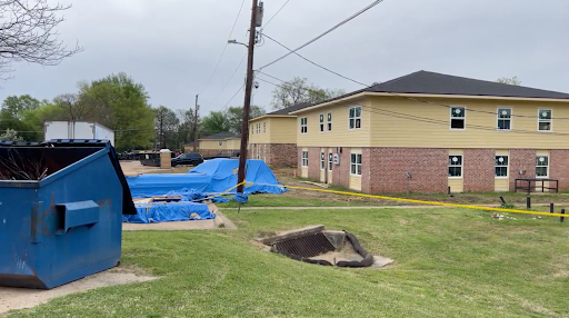 Pictured is the parking lot area where Luther Meshell’s vehicle was found. At the time this photo was taken in March 2025, the area was under construction.