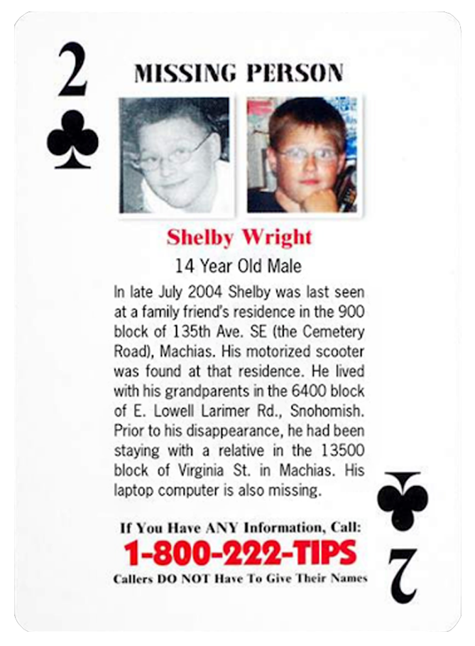 The Deck - Shelby Wright Shelby Wright - 2 of Clubs - Washington - Playing Card