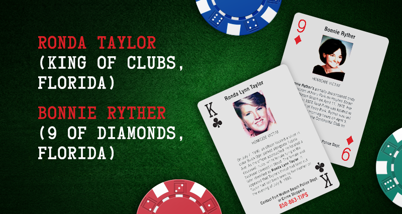 Ronda Taylor and Bonnie Ryther – King of Clubs and 9 of Diamonds, Florida