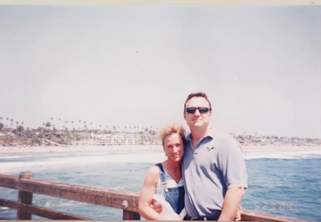 Photograph of Carla and Jeff in California in 2004.