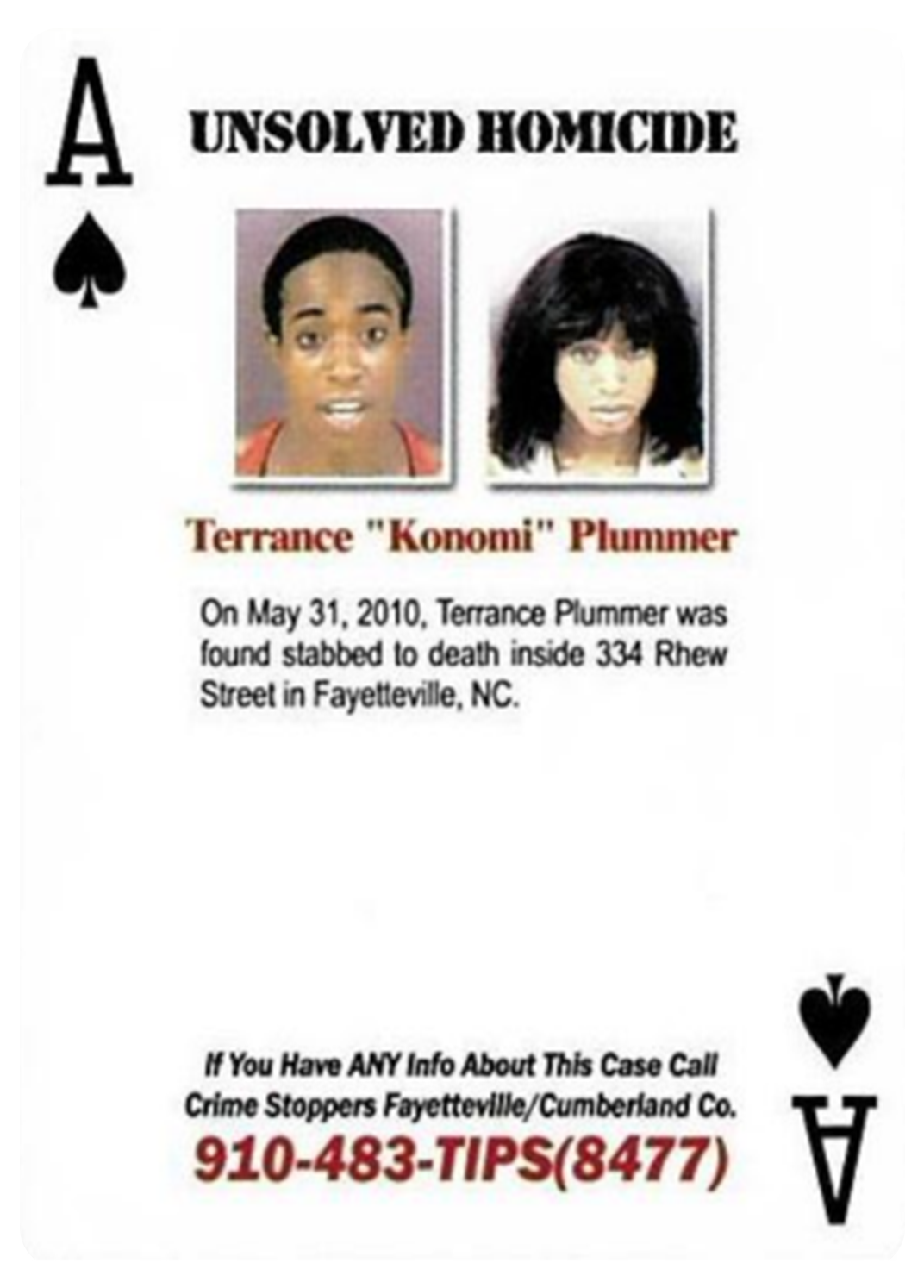 Terrance "Konomi" Plummer (Ace of Spades, North Carolina) Kevin Nguyen is featured as the 10 of Spades.