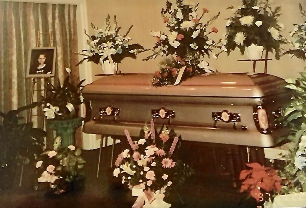 A photo of Tawnya’s casket. Courtesy of: Lori Knight